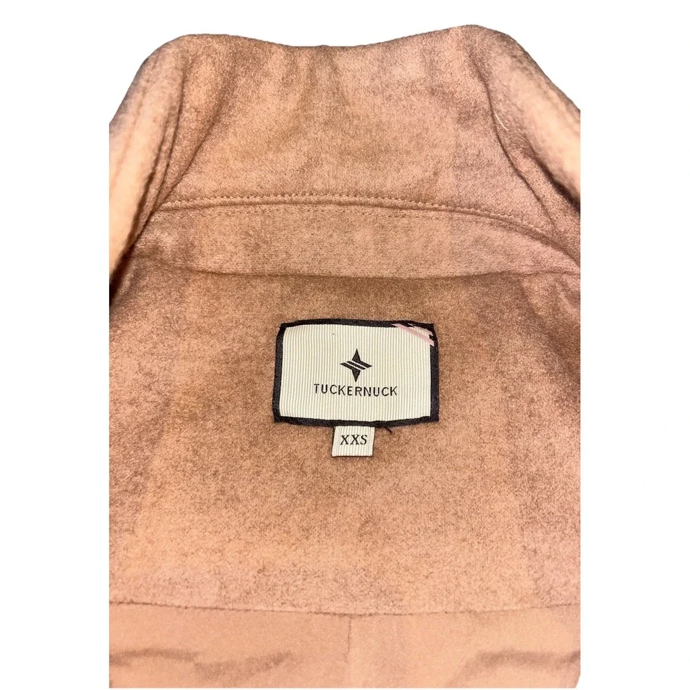 Tuckernuck Emerson Wool-Blend Collared Popover Jacket Camel Womens Size XXS‎